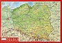Reliefkaart Polen Polska postkaart ansichtkaart formaat 15 cm x 10,5 cm | Georelief