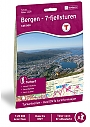 Topografische Wandelkaart Noorwegen 2429 Bergen - 7-Fjellsturen - Nordeca Turkart