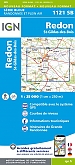 Topografische Wandelkaart van Frankrijk 1121SB - Redon / St-Gildas-des-Bois