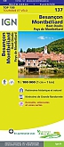 Fietskaart 137 Besancon Montbeliard Haut-Doubs Jura - IGN Top 100 - Tourisme et Velo