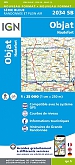 Topografische Wandelkaart van Frankrijk 2034SB - Objat / Hautefort