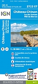 Topografische Wandelkaart van Frankrijk 2723ET - Château-Chinon / Lac des Settons / PNR du Morvan