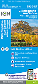 Topografische Wandelkaart van Frankrijk 2930ET - Villefranche-sur-Saone / Vallee de l'Azergues/Beaujolais