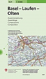 Topografische Wandelkaart Zwitserland 5029 Basel - Laufen - Olten (Samengestelde kaart) - Landeskarte der Schweiz