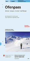 Skikaart Zwitserland 259S Ofenpass (met: 259bis Glorenza/Glums) Zernez Livigno S-Charl Val Müstair- Landeskarte der Schweiz