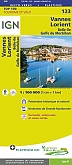 Fietskaart 123 Vannes Lorient Golfe du Morbihan Belle-Ile - IGN Top 100 - Tourisme et Velo