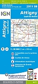 Topografische Wandelkaart van Frankrijk 2911SB - Attigny Sault-Les-Rethel