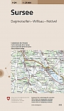 Topografische Wandelkaart Zwitserland 1129 Sursee Dagmersellen - Willisau - Nottwil - Landeskarte der Schweiz
