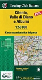 Wandelkaart 6 Cilento Vallo di Diano e Alburni Carta plus wandelgids escursionistica | TCI