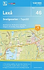 Topografische Wandelkaart Zweden 46 Laxa Sverigeserien Topo 50