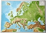 Reliefkaart Europa Europe (Engelstalig) met aluminium lijst 77cm x 57cm | Georelief