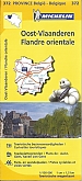 Fietskaart - Wegenkaart - Landkaart 372 Oost-Vlaanderen - Flandre orientale | Michelin Provienciekaart België