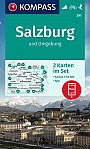 Wandelkaart 291 Salzburg en Omgeving 2 kaarten Kompass