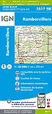 Topografische Wandelkaart van Frankrijk 3517SB - Rambervillers Châtel-sur-Moselle