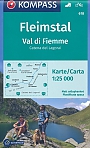 Wandelkaart 618 Val di Fiemme, Fleimstal, Catena dei Lagorai Kompass
