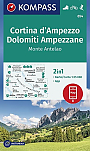 Wandelkaart 654 Cortina d'Ampezzo Dolomiti Ampezzane Monte Antelao | Kompass