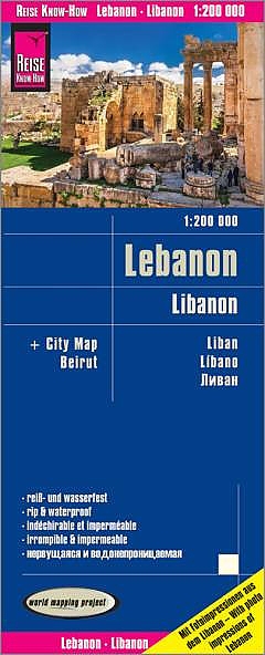 Wegenkaart - Landkaart Libanon met plattegrond Beiroet Beirut - World Mapping Project (Reise Know-How)