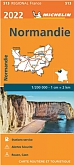 Wegenkaart - Landkaart 513 Normandie 2022 - Michelin Region France