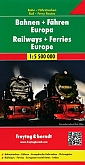Spoorwegkaart Europa Spoorwegen en veerdiensten - Freytag & Berndt