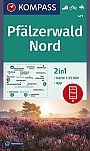 Wandelkaart 471 Pfälzerwald Nord Noord | Kompass