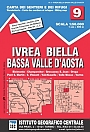 Wandelkaart 9 Ivrea Biella | IGC Carta dei sentieri e dei rifugi