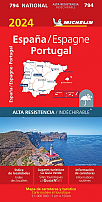 Wegenkaart - Landkaart 794 Spanje & Portugal 2024 (Waterproof) - Michelin National