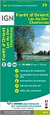 Wandelkaart Fietskaart 39 Foret d'Orient / Lac du Der-Chantecoq Top 75 | IGN