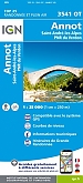 Topografische Wandelkaart van Frankrijk 3541OT - Annot / St-Andre les Alpes / PNR du Verdon