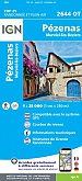 Topografische Wandelkaart van Frankrijk 2644OT - Pezenas / Murviel-les-Beziers  ign