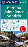 Wandelkaart 93 Bernina, Valmalenco, Sondrio Kompass