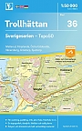 Topografische Wandelkaart Zweden 36 Trollhättan Sverigeserien Topo 50